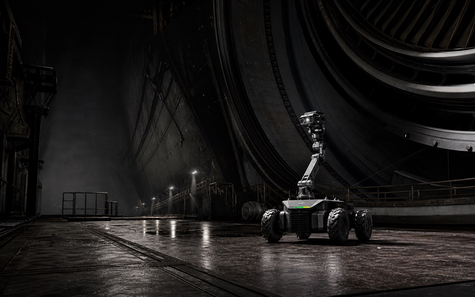 Inspection robot at work